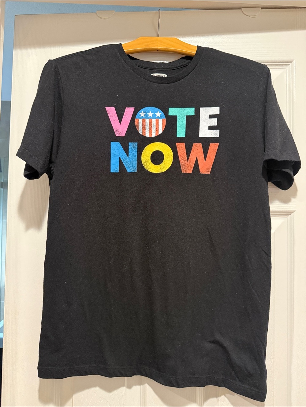 Old Navy- Mens Black 'Vote Now' Graphic Tee